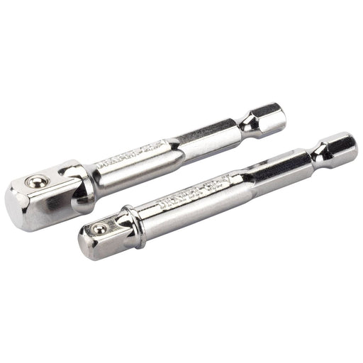 Draper 1/4" Hex. Socket Drive Adaptor Set, 1 x 1/4" Sq. Dr., 1 x 3/8" Sq. Dr. Draper - Town Tools 