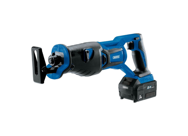 Draper D20 20V Brushless Reciprocating Saw, 1 x 3.0Ah Battery, 1 x Fast Charger Draper - Town Tools 