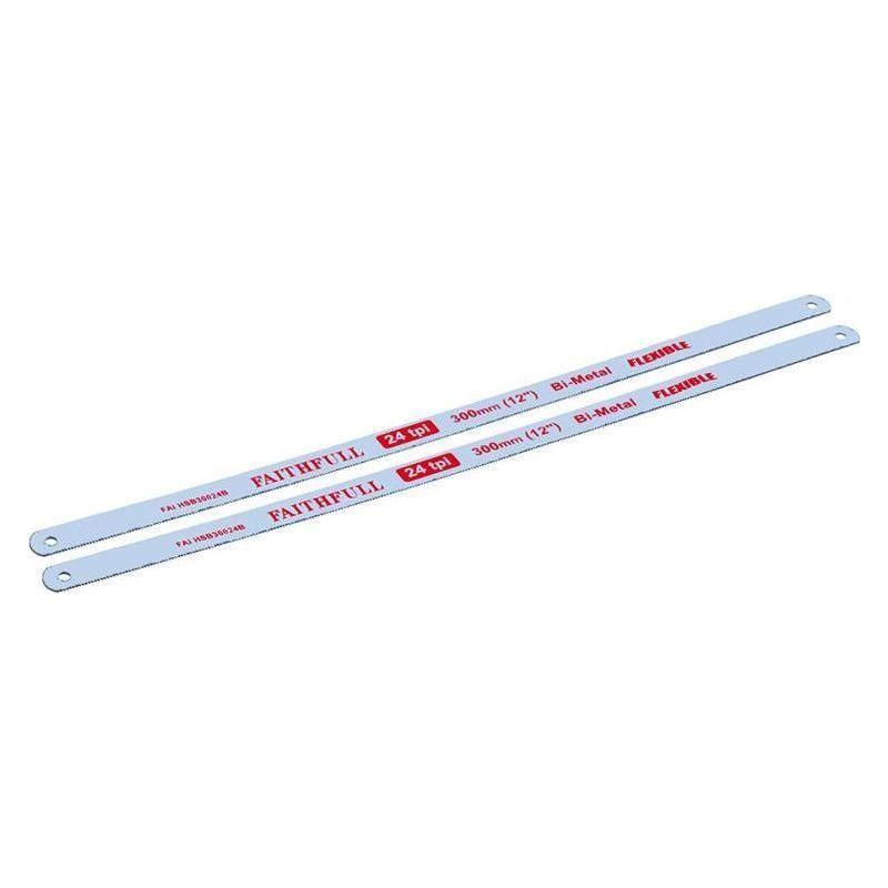 Faithfull Hacksaw Blades 300mm (12in) x 24 TPI (Pack 2) Faithfull - RockBottom Northampton