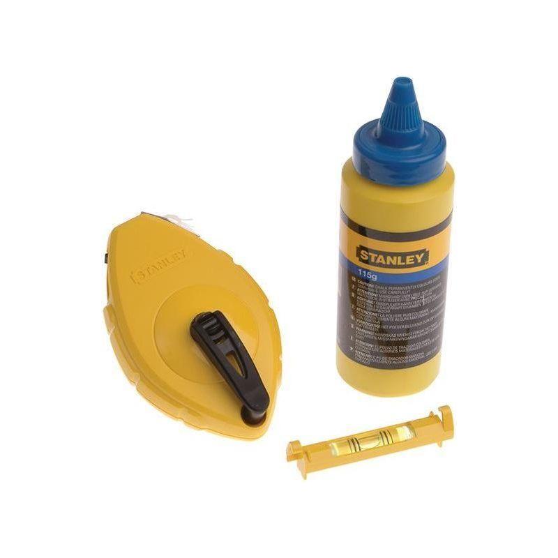 Stanley® Hand Tools Chalk Line 30m, Blue Chalk & Level STANLEY® Hand Tools - RockBottom Nothampton