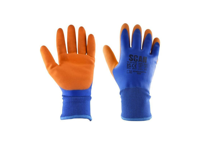 Scan Thermal Waterproof Latex Coated Gloves - M (Size 8) Scan - RockBottom Nothampton