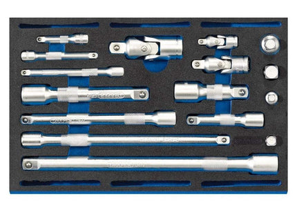Draper Extension Bar, Universal Joints and Socket Convertor Set 1/4 Drawer EVA I Draper - Town Tools 