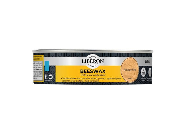 Liberon Beeswax Paste Antique Pine 150ml Liberon - RockBottom Northampton