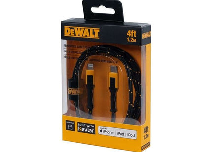 Dewalt Telecoms USB C to Lightning® Reinforced Charging Cable 1.2m (4ft) DEWALT Telecoms - RockBottom Northampton