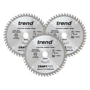 Trend CraftPro Plunge Saw Blade 165 x 20mm x 48T (Pack 3) Trend - RockBottom Northampton