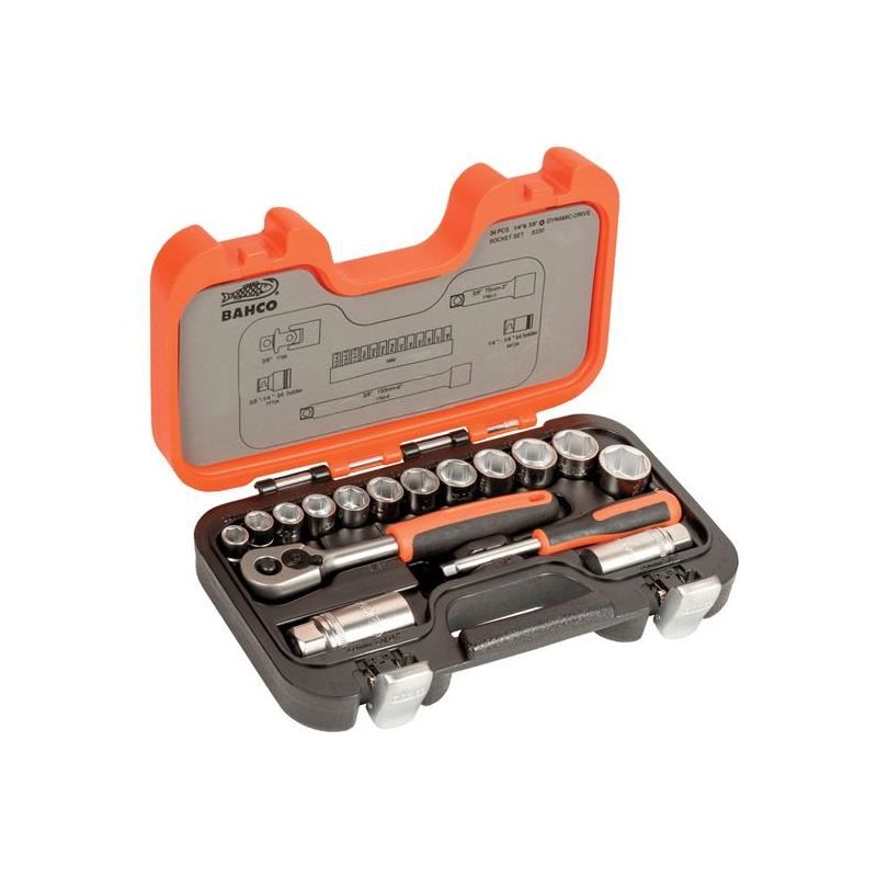 Bahco S330 3/8in Drive Socket Set, 34 Piece Bahco - RockBottom Northampton