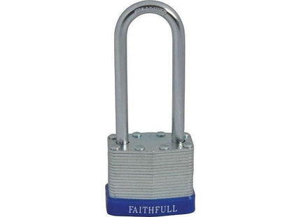 Faithfull Laminated Steel Padlock 40mm Long Shackle 3 Keys Faithfull - RockBottom Northampton