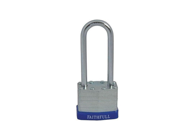 Faithfull Laminated Steel Padlock 40mm Long Shackle 3 Keys Faithfull - RockBottom Northampton
