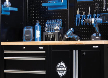 Draper BUNKER Modular Storage Combo with Hardwood Worktop (11 Piece) 04488 Draper - Town Tools 