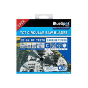 Bluespot Tools 184mm Circular Saw Blade Set, 3 Piece BlueSpot Tools - RockBottom Northampton