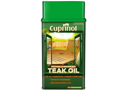Cuprinol Naturally Enhancing Teak Oil Clear 1 litre Cuprinol - RockBottom Northampton