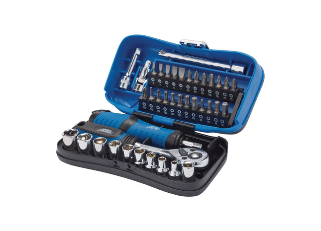 Draper Expert Socket and Bit Set, 1/4" Sq. Dr. (39 Piece) 04713 Draper - Town Tools 