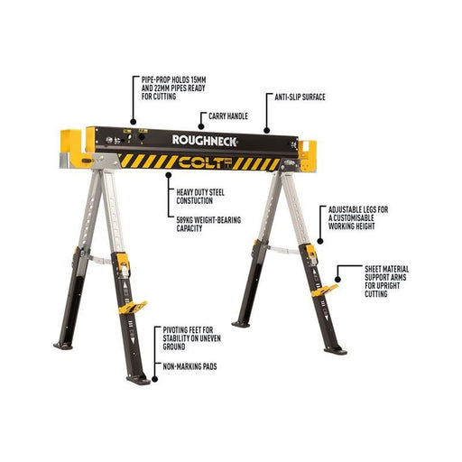 Roughneck COLT 600E Sawhorse (Twin Pack) Roughneck - RockBottom Nothampton