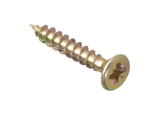 Forgefix Multi-Purpose Pozi Compatible Screw CSK ST ZYP 4.0 x 25mm Box 200 ForgeFix - RockBottom Northampton