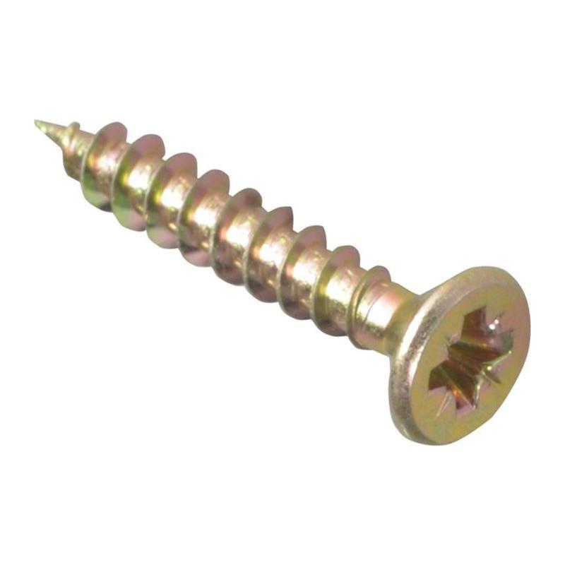 Forgefix Multi-Purpose Pozi Compatible Screw CSK ST ZYP 4.0 x 25mm Box 200 ForgeFix - RockBottom Northampton