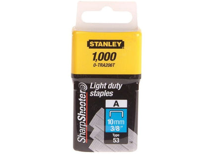 Stanley® Hand Tools TRA2 Light-Duty Staple 10mm TRA206T (Pack 1000) STANLEY® Hand Tools - RockBottom Nothampton