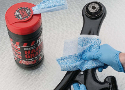 Draper 'Hard Graft' Tuff Texture Heavy Duty Wipes (Tub of 90) 84712 Draper - Town Tools 