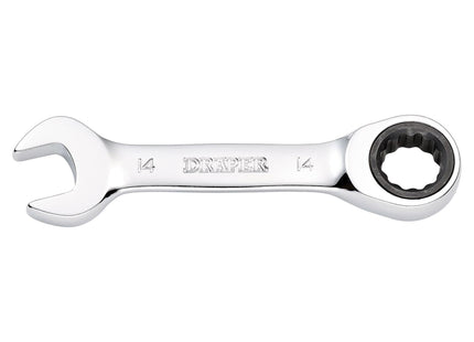 Draper Draper HI-TORQ Metric Stubby Ratchet Combination Spanner, 14mm Draper - Town Tools