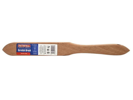 Faithfull Brass Scratch Brush, Three Row Faithfull - RockBottom Northampton