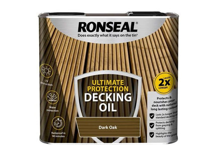 Ronseal Ultimate Protection Decking Oil Dark Oak 5 litre Ronseal - RockBottom Nothampton