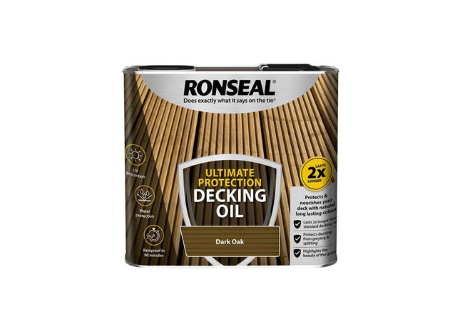 Ronseal Ultimate Protection Decking Oil Dark Oak 5 litre Ronseal - RockBottom Nothampton