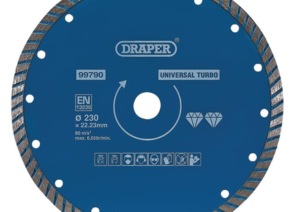 Draper Turbo Diamond Blade, 230mm 99790 Draper - Town Tools 