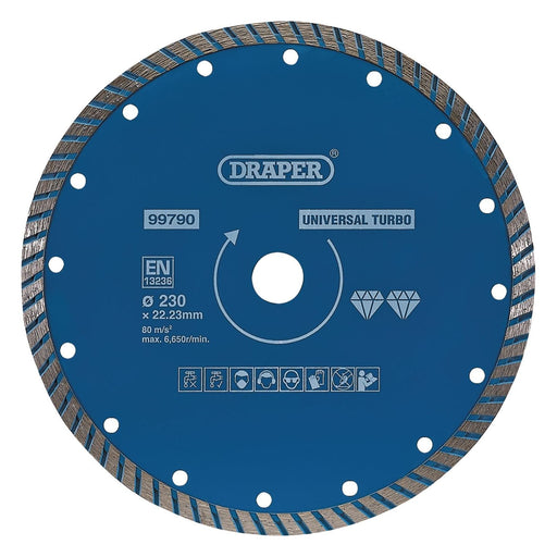 Draper Turbo Diamond Blade, 230mm 99790 Draper - Town Tools 