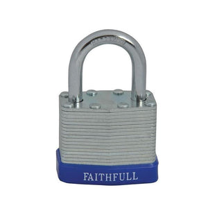 Faithfull Laminated Steel Padlock 40mm 3 Keys Faithfull - RockBottom Northampton