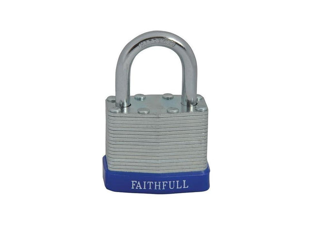Faithfull Laminated Steel Padlock 40mm 3 Keys Faithfull - RockBottom Northampton