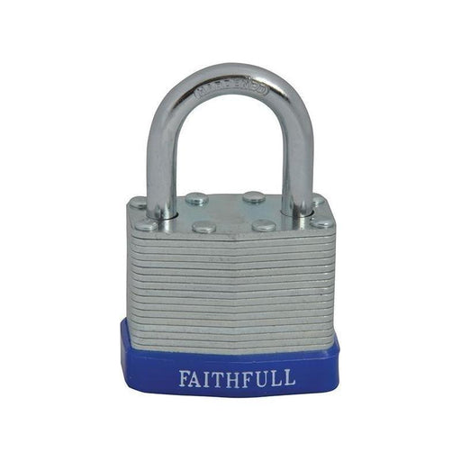 Faithfull Laminated Steel Padlock 40mm 3 Keys Faithfull - RockBottom Northampton
