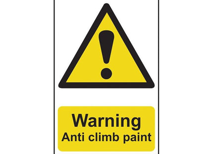 Scan Warning Anti Climb Paint - PVC Sign 200 x 300mm Scan - RockBottom Nothampton