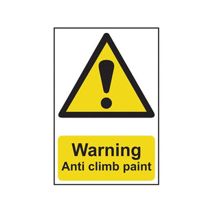 Scan Warning Anti Climb Paint - PVC Sign 200 x 300mm Scan - RockBottom Nothampton