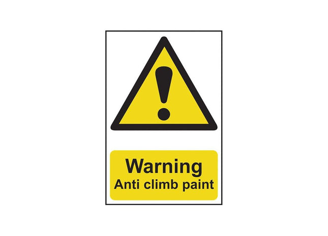 Scan Warning Anti Climb Paint - PVC Sign 200 x 300mm Scan - RockBottom Nothampton