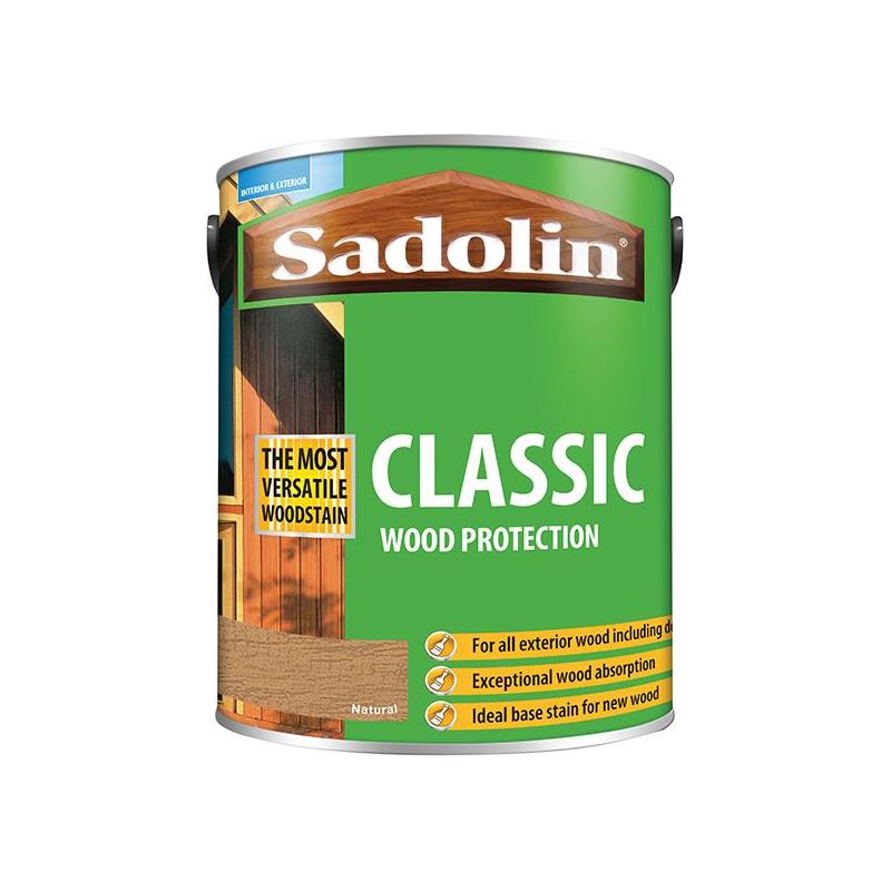 Sadolin Classic Wood Protection Natural 5 litre Sadolin - RockBottom Nothampton