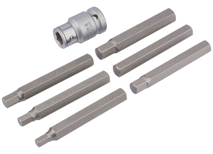 Draper Hexagon Bit Set and Holder, 1/2" Sq. Dr., 6 - 12mm (7 Piece) 83564 Draper - Town Tools 