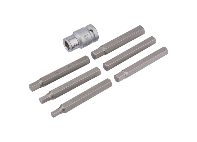 Draper Hexagon Bit Set and Holder, 1/2" Sq. Dr., 6 - 12mm (7 Piece) 83564 Draper - Town Tools 