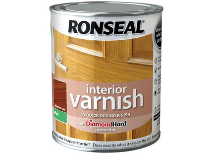 Ronseal Interior Varnish Quick Dry Matt Medium Oak 750ml Ronseal - RockBottom Nothampton