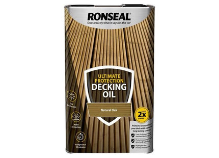 Ronseal Ultimate Protection Decking Oil Natural Oak 5 litre Ronseal - RockBottom Nothampton