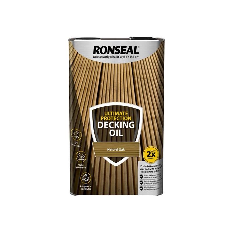 Ronseal Ultimate Protection Decking Oil Natural Oak 5 litre Ronseal - RockBottom Nothampton