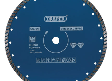 Draper Turbo Diamond Blade, 300mm 99791 Draper - Town Tools 