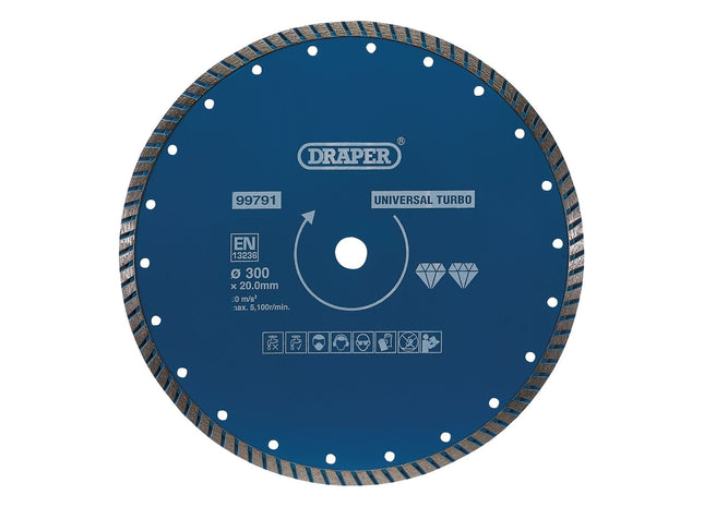 Draper Turbo Diamond Blade, 300mm 99791 Draper - Town Tools 