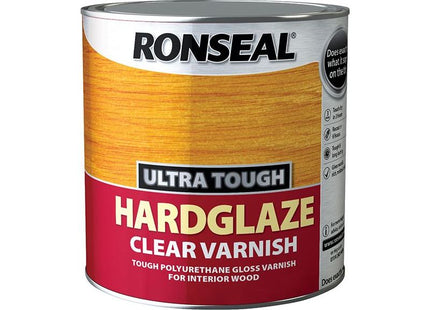 Ronseal Ultra Tough Hardglaze Internal Clear Gloss Varnish 2.5 litre Ronseal - RockBottom Nothampton