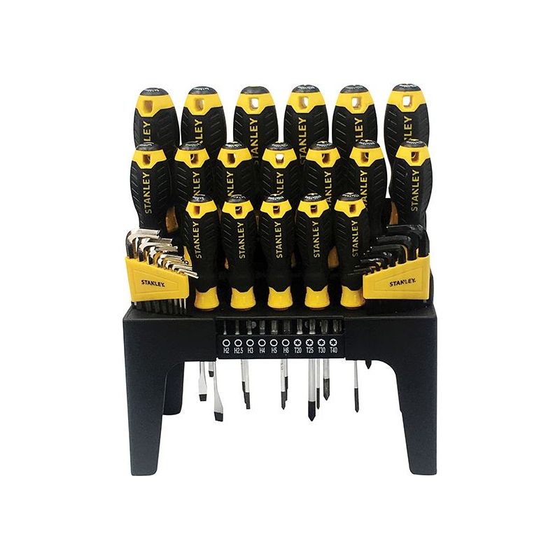 Stanley® Hand Tools Screwdriver Set in Rack, 44 Piece STANLEY® Hand Tools - RockBottom Nothampton