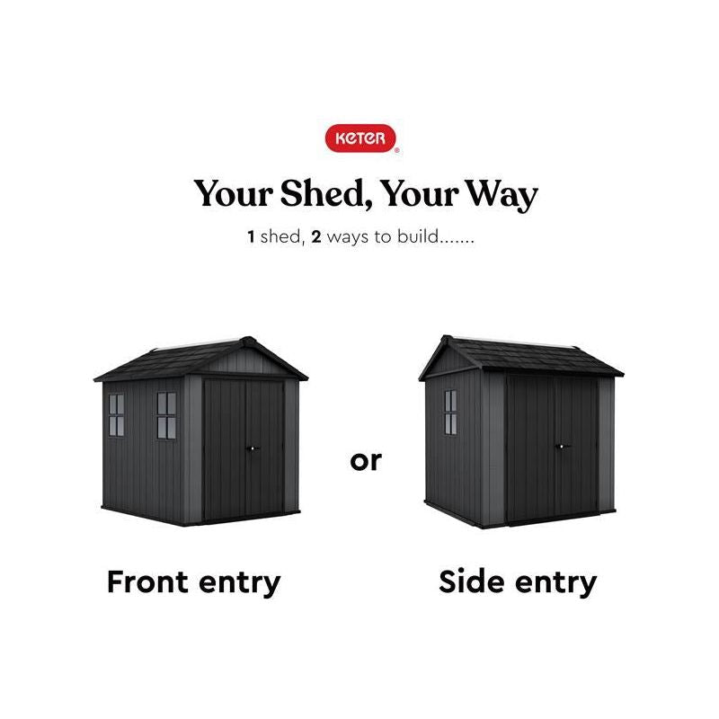 Keter Newton Plus Shed 7.5 x 9ft Keter - RockBottom Northampton