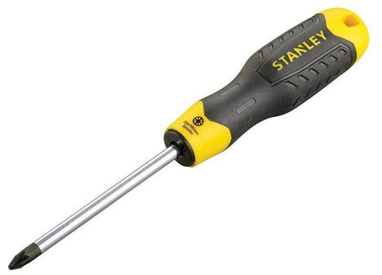 Stanley® Hand Tools Cushion Grip Screwdriver Pozidriv Tip PZ2 x 100mm STANLEY® Hand Tools - RockBottom Nothampton