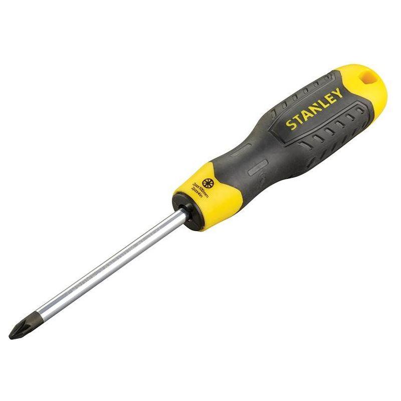 Stanley® Hand Tools Cushion Grip Screwdriver Pozidriv Tip PZ2 x 100mm STANLEY® Hand Tools - RockBottom Nothampton