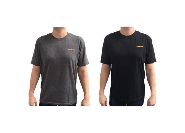Stanley® Clothing T-Shirt Twin Pack Grey & Black - XXL STANLEY® Clothing - RockBottom Nothampton
