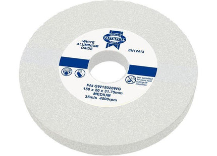 Faithfull General Purpose Grinding Wheel 150 x 20mm White Medium Faithfull - RockBottom Northampton