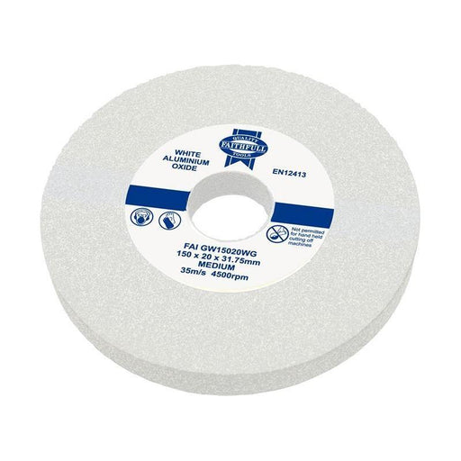 Faithfull General Purpose Grinding Wheel 150 x 20mm White Medium Faithfull - RockBottom Northampton