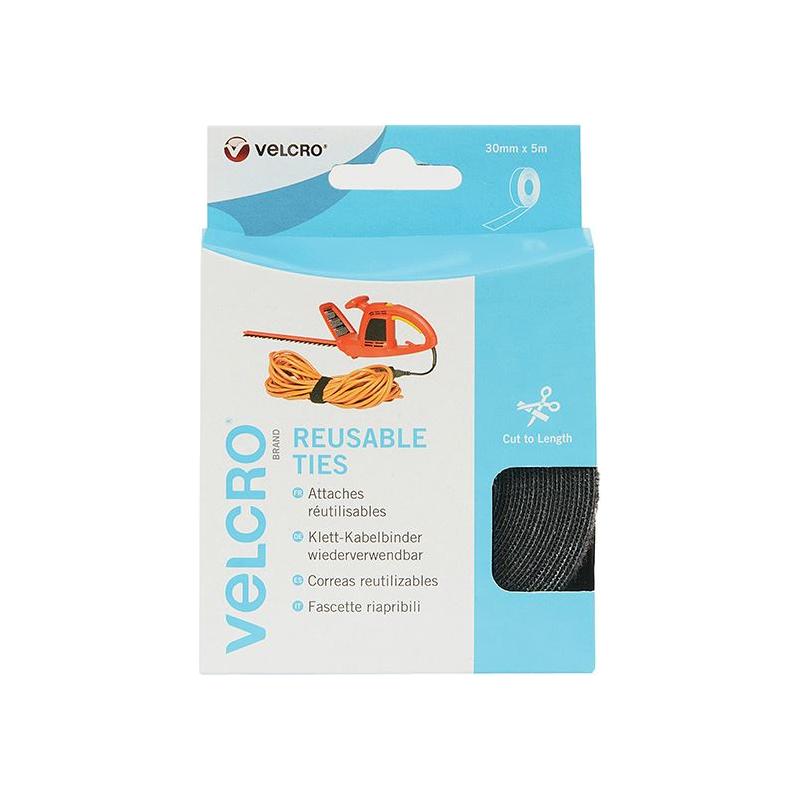 Velcro® Brand VELCRO® Brand ONE-WRAP® Reusable Ties 30mm x 5m Black VELCRO® Brand - RockBottom Northampton